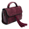 Guapabien Old Classical Style PU Leather Fringe Convertible Bag for Women