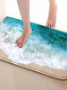 Sea Print Antislip Caroset Bathroom Rug