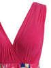 Plus Size Mesh Panel Floral Plunge Skirted Swimwear