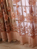 1Pcs Grommet Roller Floral Window Tulle
