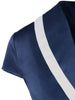 Shawl Collar Cap Sleeve Swing Dress