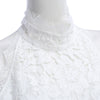Sexy Stand Collar Lace Spliced Crochet Women Dress