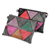 Guapabien Mixed Color Triangle Patchwork Clutch Bags Women Shoulder Bag