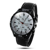 Weijieer 5020 Male Quartz Watch Round Dial Rubber Strap Non-functioning Sub-dials