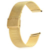 22mm Men Women Stainless Steel Mesh Watch Strap Folding Clasp with Safety Bracelet