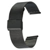 20mm Men Women Stainless Steel Mesh Watch Strap Folding Clasp with Safety Bracelet