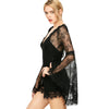 V Neck See-Through Lace Romper