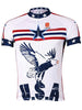 Eagle Print Short Sleeve Jacket + Spliced Bibshort Jerseys Twinset For Men