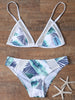 Palm Print Mesh Inert Bikini