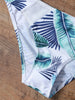 Palm Print Mesh Inert Bikini