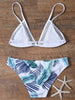 Palm Print Mesh Inert Bikini
