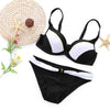 Sexy Color Blocking Wire Swimsuit Women Bikini