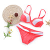 Sexy Color Blocking Wire Swimsuit Women Bikini