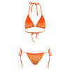Halter Tie String Triangle Velvet Swimsuit Women Bikini