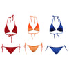 Halter Tie String Triangle Velvet Swimsuit Women Bikini
