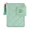 Fashion Rhombus Stripe Multicard Hasp Wallet for Women