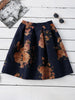 Floral Knee Length A-Line Skirt