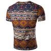 Fashionable V Neck Abstract Printing Short Sleeves T-shirt for Men