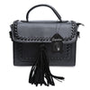 Guapabien Old Classical Style PU Leather Fringe Convertible Bag for Women