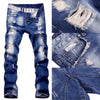 Casual Ripped Straight Legs Denim Pants For Men