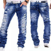 Casual Ripped Straight Legs Denim Pants For Men