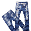 Casual Ripped Straight Legs Denim Pants For Men