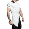 Asymmetric Color Block Short Sleeve Tee