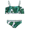 Ruffles Palm Tree Leaf Print Bikini