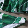 Ruffles Palm Tree Leaf Print Bikini