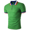 Color Block Collar Men T-shirt