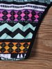 Geometric Halter Padded Bikini Set