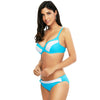 Sexy Color Blocking Wire Swimsuit Women Bikini