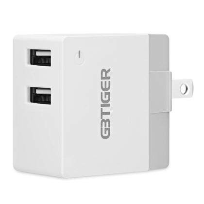 GBTIGER 2 USB 5V 2.4A Multifunctional LED Charger Adapter