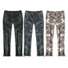 TAPOO Military Pattern Print Adjustable Leg Hem Male Straight Pants