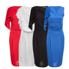 Stylish Round Collar Sleeveless Pleat Design Slim Dress