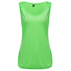 Active Round Collar Slim Fluorescence Color Tank Top for Women