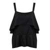 Trendy Spaghetti Strap Ruffle Tank Top for Women