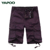 TAPOO Casual Style Solid Color Lace Up Straight Shorts for Men