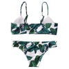 Palm Leaf Print Strappy Bikini