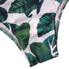 Palm Leaf Print Strappy Bikini