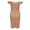 Off The Shoulder Asymmetric Ruched Sheath Women Dress