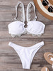 Lace Trim Wedding Bride Bikini Set