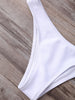 Lace Trim Wedding Bride Bikini Set