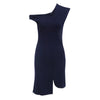 Brief One Shoulder Irregular Asymmetric Hem Women Dress