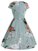 Floral Fit and Flare Plus Size Dress