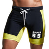 Lace Up Number Print Swimming Trunks