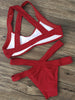 Banded Two Tone Bikini Set