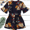 Floral Plunging Neck Romper