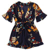 Floral Plunging Neck Romper