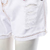 High Waist Hollow Out Embroidery Ripped Women Shorts